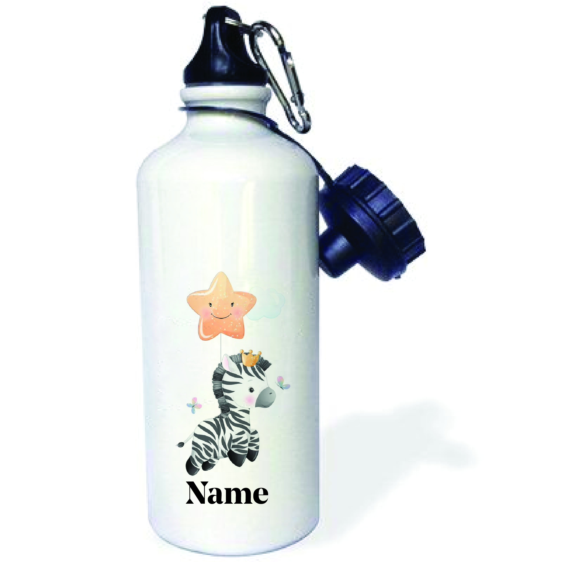 Personalised Cute Zebra Aluminum Water Bottle for Kids